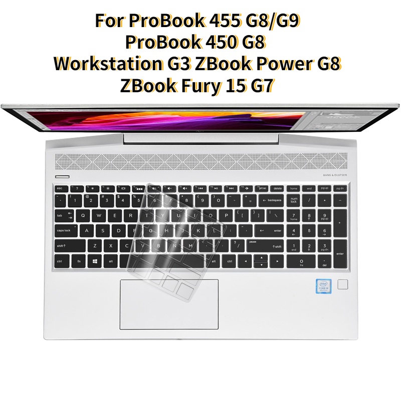 Hp Film Pelindung Keyboard 15.6 &quot;ZBook Fury 15 G7 Workstation G3 ZBook Power G8 ProBook 455 G9 Full Coverage ProBook 450 G8 Transparan Tahan Air