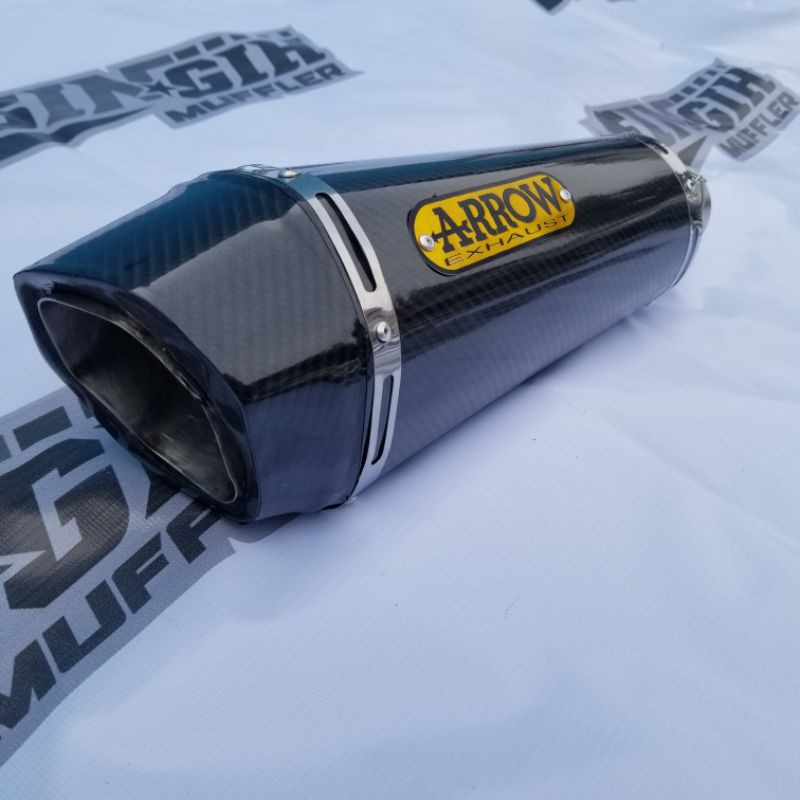 Knalpot Racing Arrow Carbon matic NMAX AEROX155 ADV150 PCX150 VARIO SCOOPY BEAT MIO GENIO LEXI125-4