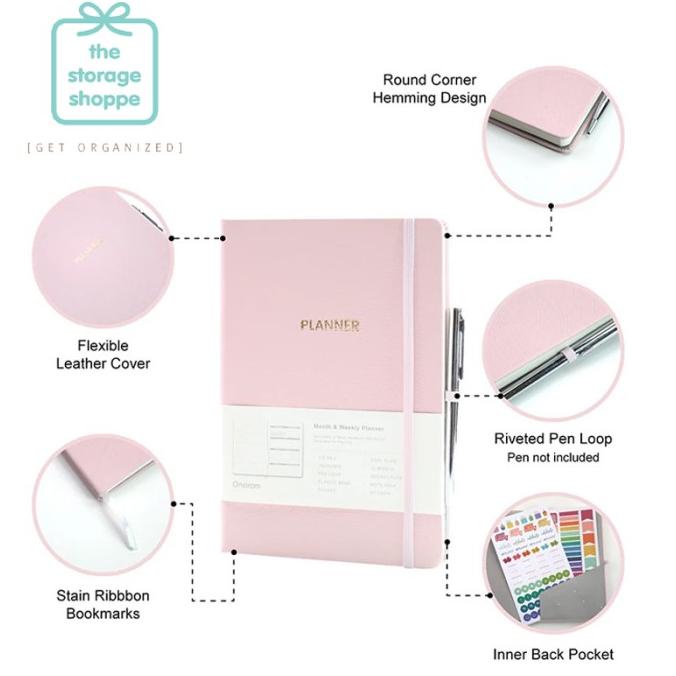 

Undated Planner / Agenda / Personal Journal / Monthly & Weekly Planner