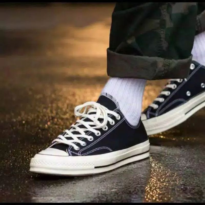 COD Sepatu converse 70s ALL START PENDEK HITAM Premium-2