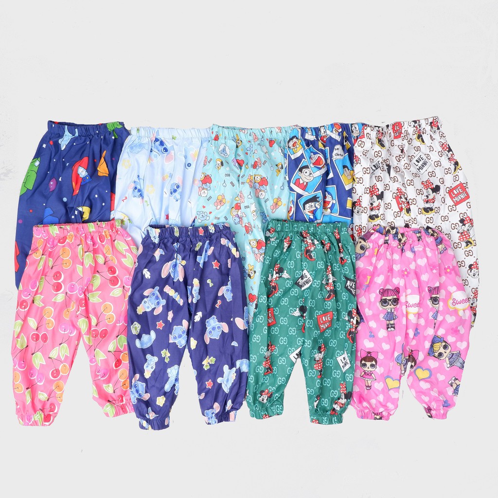 (PROMO) celana joger anak laki laki dan perempuan motif kartun kekinian murah usia 1-8 tahun RANDOM