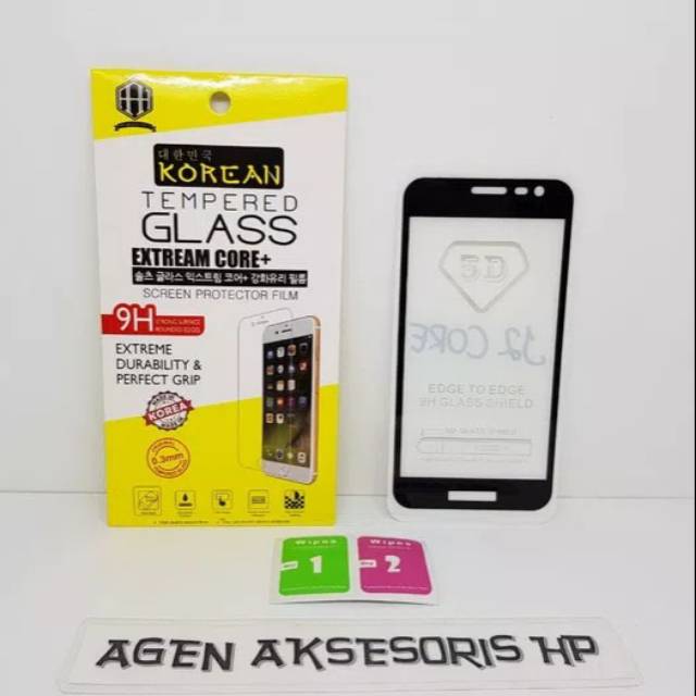 KOREAN Tempered Glass Samsung J2 Core 5.0&quot; TG 5D Samsung J260 FULL SCREEN Anti Gores Kaca FULL GLUE