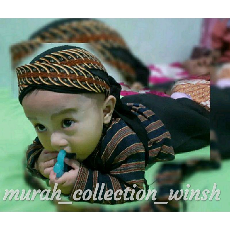 SURJAN LURIK BABY /BAJU LURIK+CELANA MESTAK+BLANGKON ANAK/BAJU ADAT ANAK