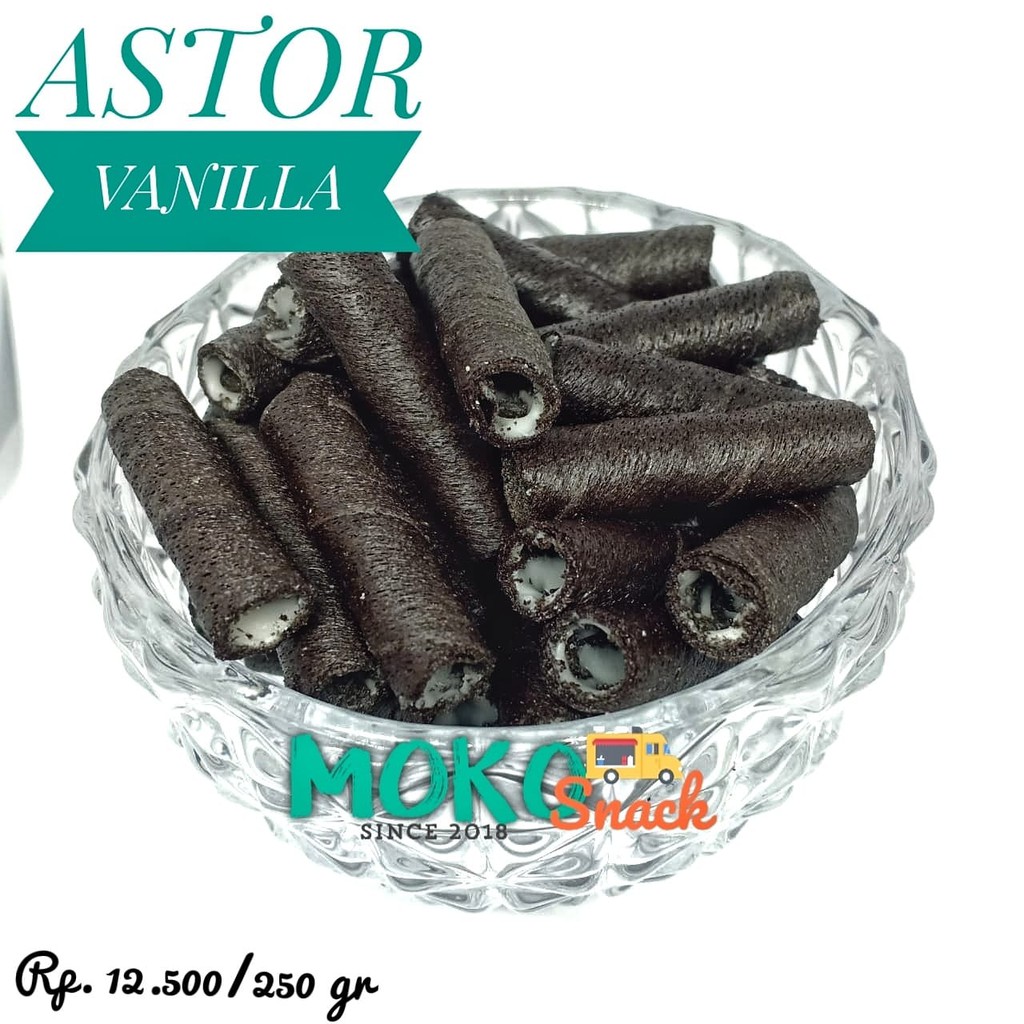 

Snack cemilan astor wafer twister vanilla 1kg