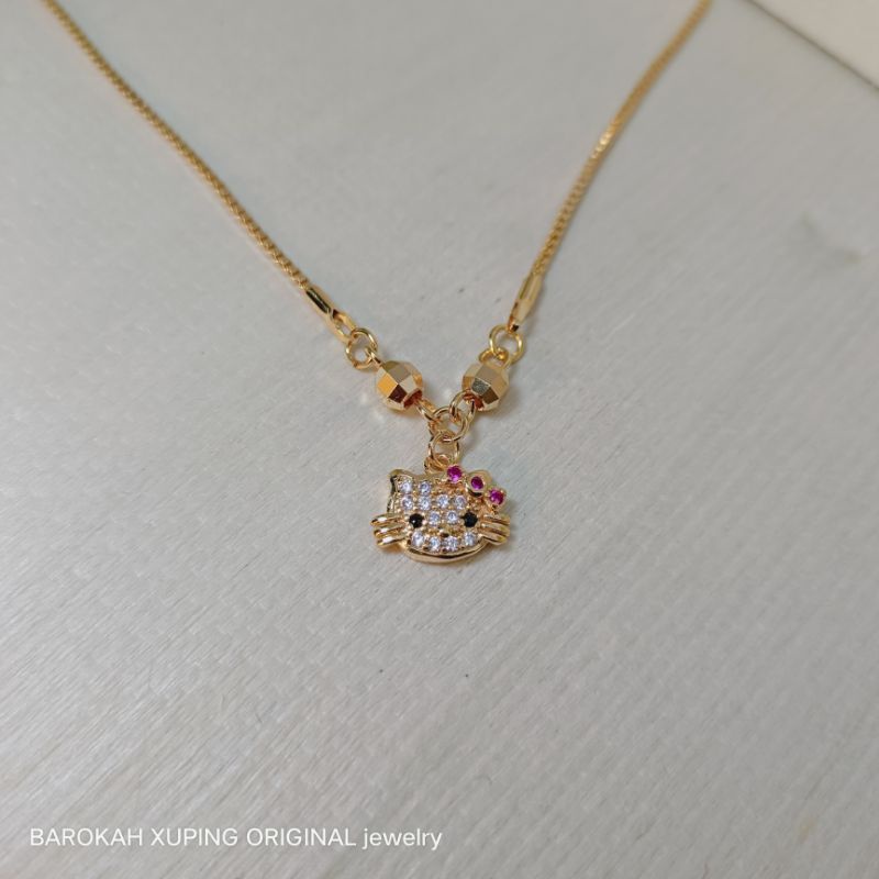 kalung anak+kalung anak Helokity+kalung anak anime/perhiasan lapis emas berkualitas