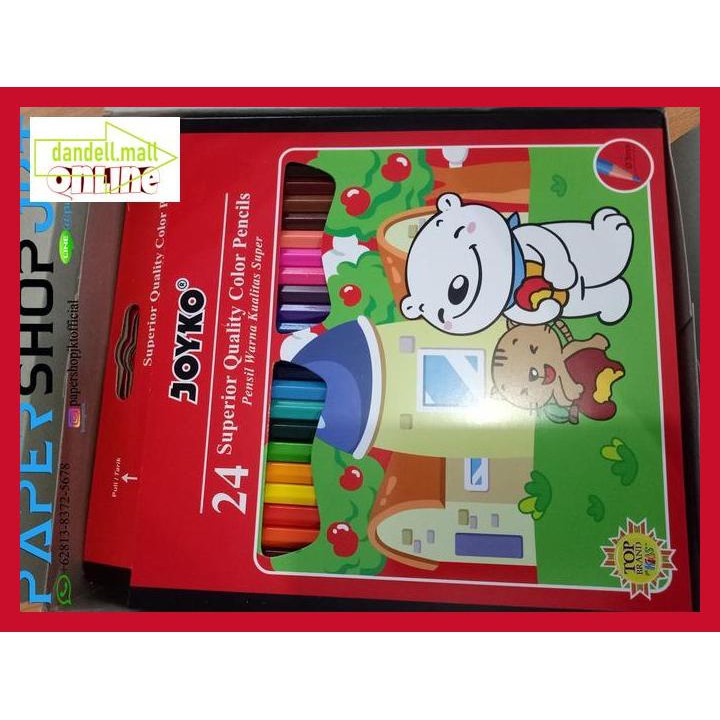 

U8Tyrt67- Grosir!!! Pensil Warna 24 Joyko Cp-24Pb ( 24 Color ) E3Yrf797-
