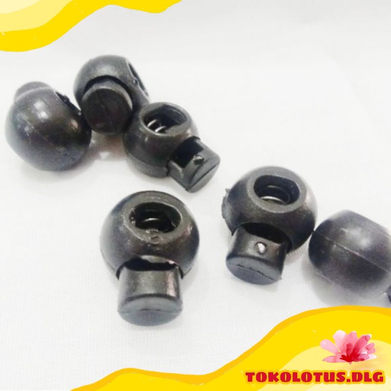 Stopper bulat hitam dan putih stopper tali jaket hodie tas