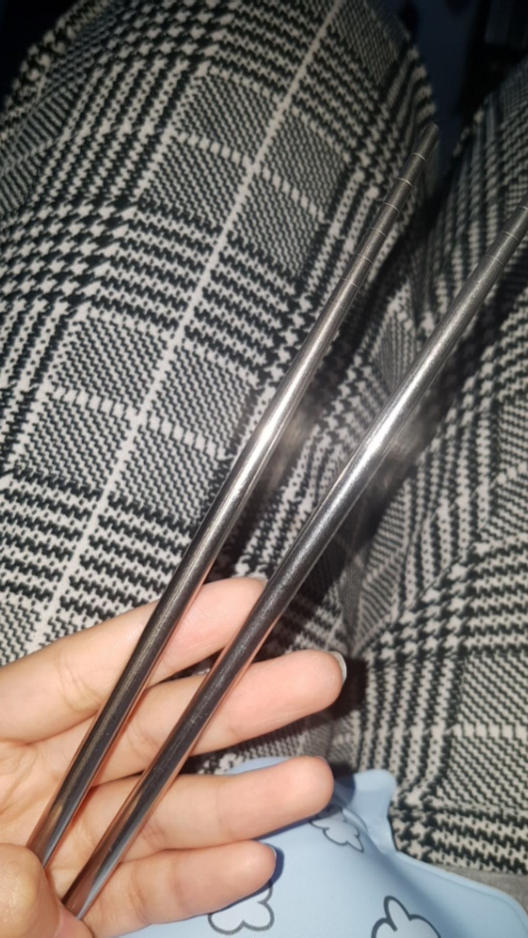 1 Pasang / Pak Sumpit Stainless Steel Anti Slip