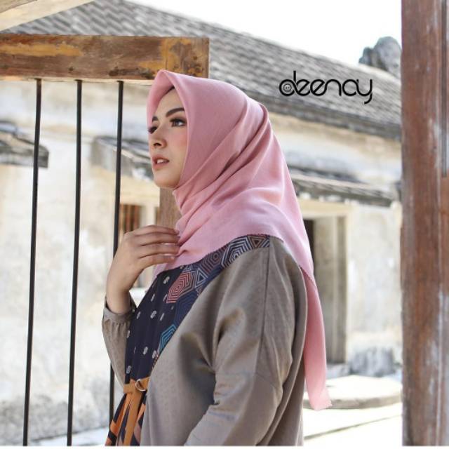 KERUDUNG DEENAY CENDANI VOILE SERIES ORIGINAL DUSTY PINK NAVY BLUE AZURE ABU MUSTARD SHOCKING PINK