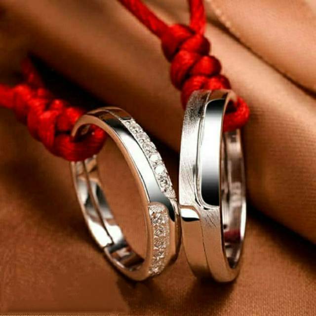 Cincin palladium couple sepasang unik model emban
