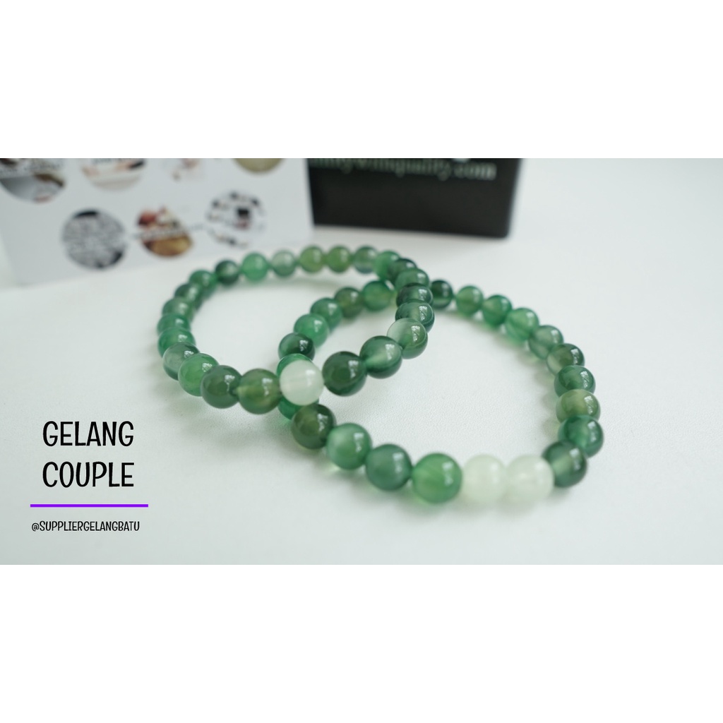 gelang batu FOSFOR GIOK CINA pasangan distance bracelet couple akik