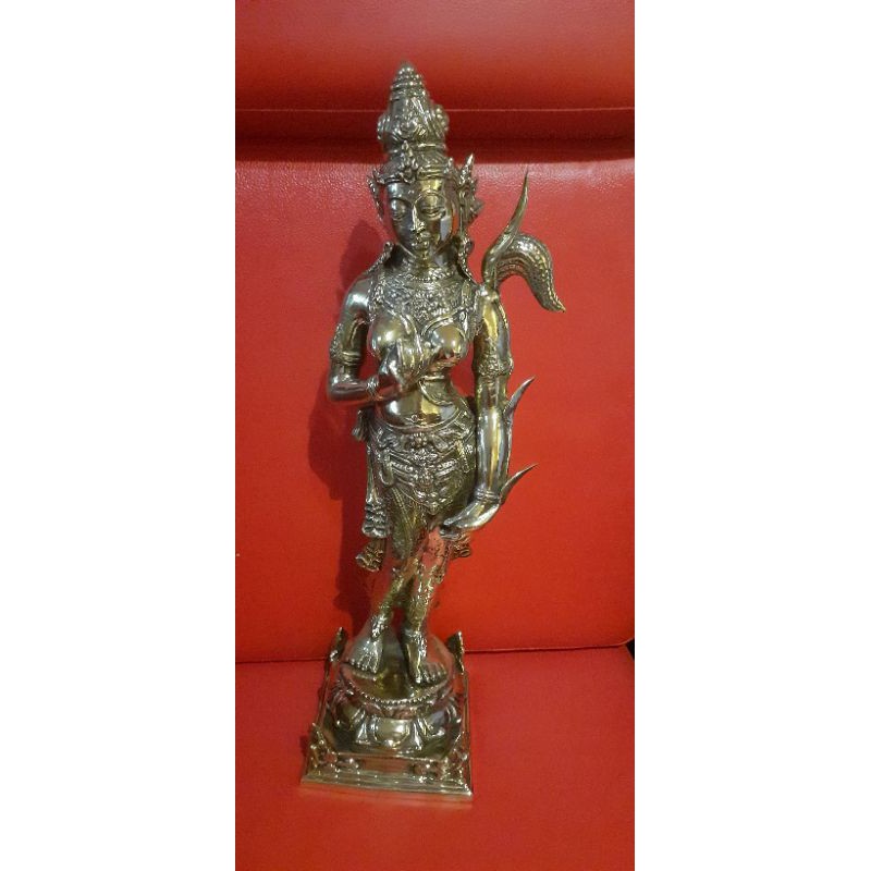 Dewi Sri Padi Perunggu Patung Mengatur Kehidupan Kemakmuran Kekayaan