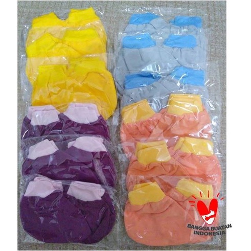 12 pc sarung tangan dan kaos kaki bayi warna rib halus warna polos stk Sartaki lusin