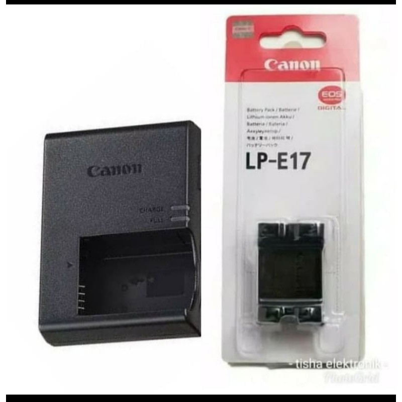 paket baterai dan charger kamera Canon Eos M3/M5/M6