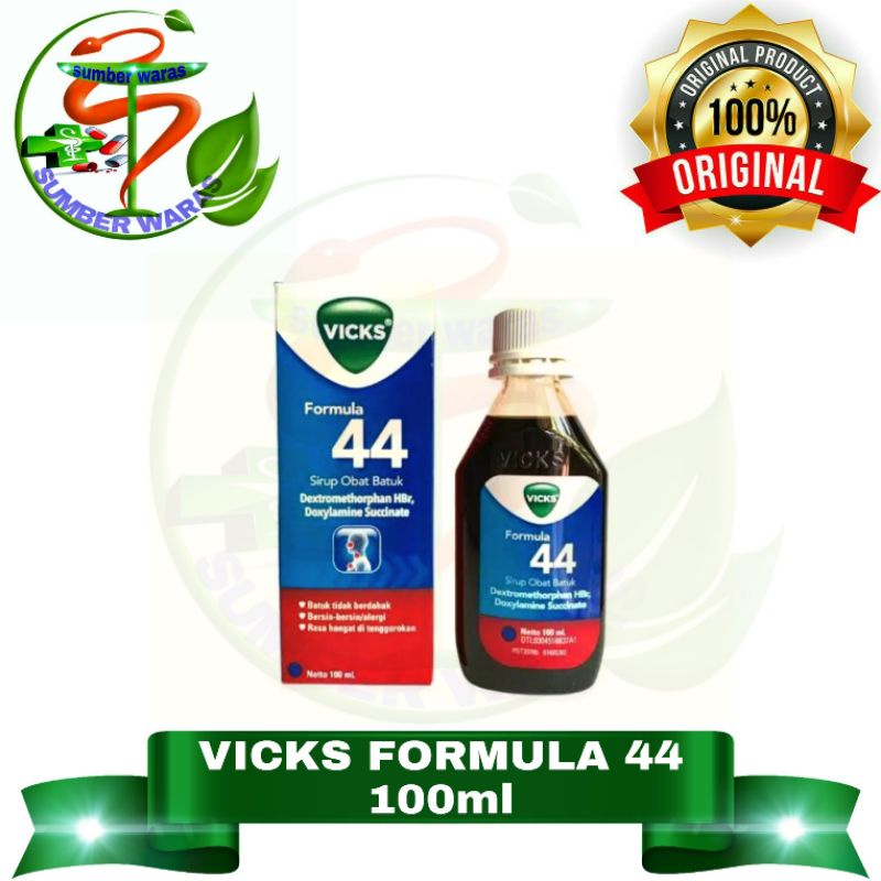Vicks formula 44 dewasa 100ml/obat batuk vicks/sirup vicks/obat batuk tidak berdahak