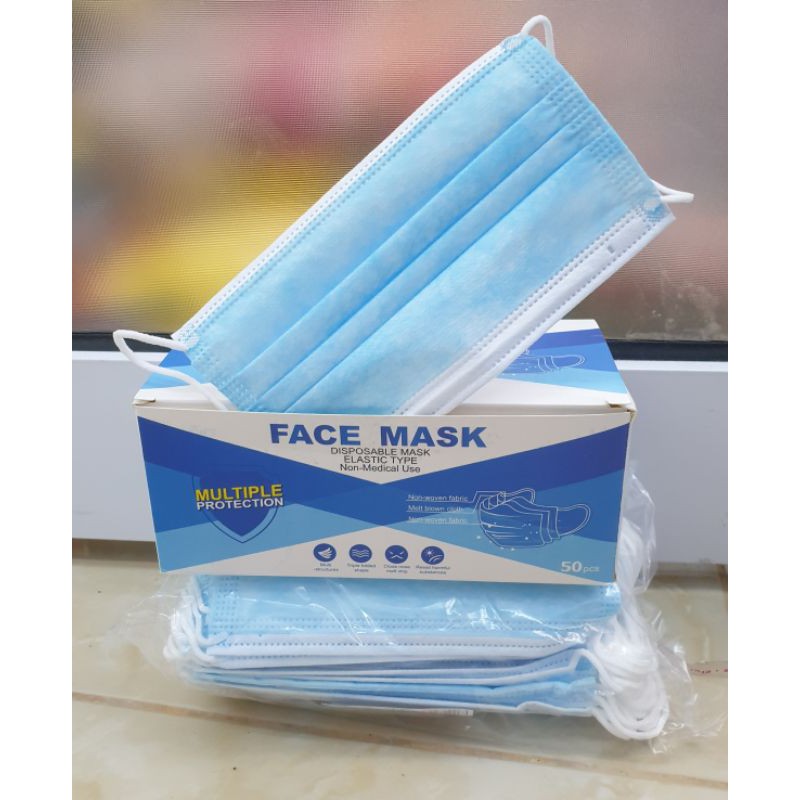 masker harga ekonomis berkualitas 1 dus isi 50 biji