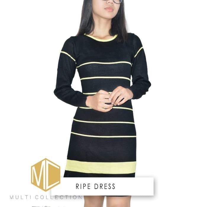 RIPE DRESS   Dress rajut wanita Murah   baju korea   dress korea rajut