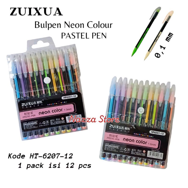 

ZUIXUA Pen Bulpen Neon Colour 12 pcs