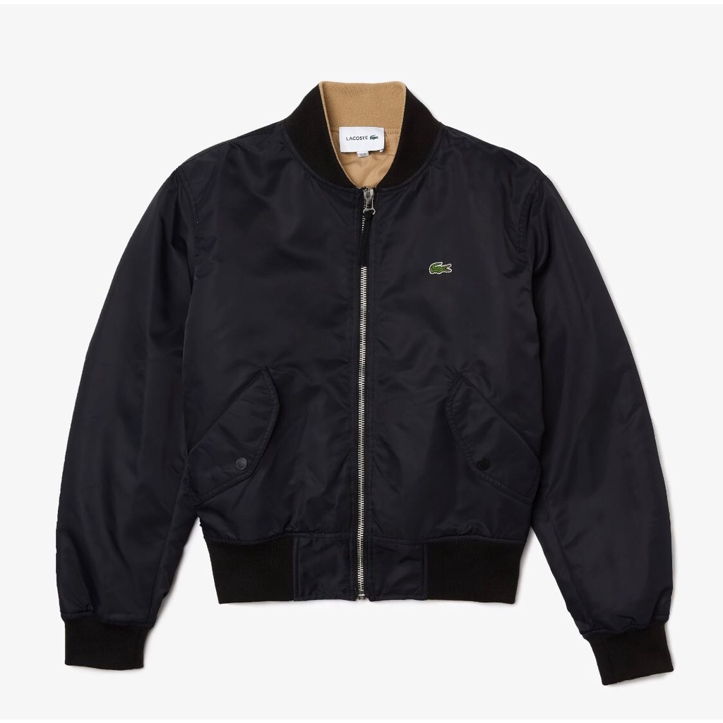 men’s reversible quilted nylon bomber jacket - lacoste