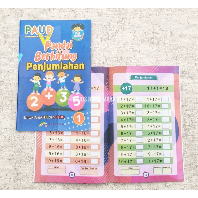 Buku Belajar Berhitung Penjumlahan Dan Pengurangan Untuk ANAK TK PAUD Brian