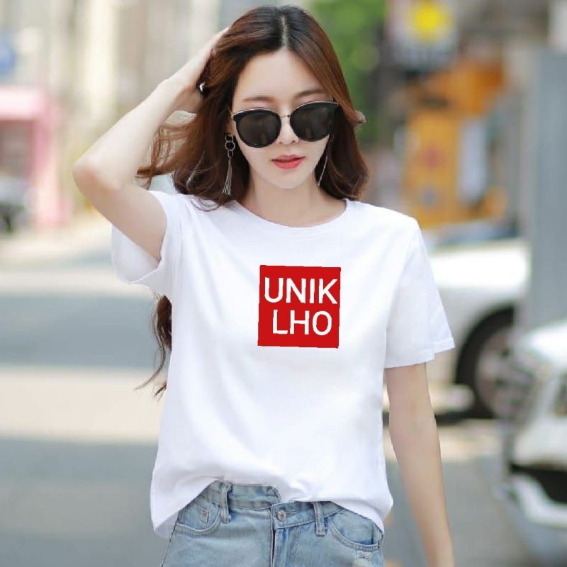 Kaos Wanita UNIK LHO Baju Wanita Catton Combed Kaos Oblong Wanita