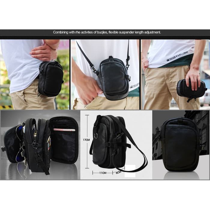 sarung handphone pinggang case cover hp kulit multifungi tas selempang