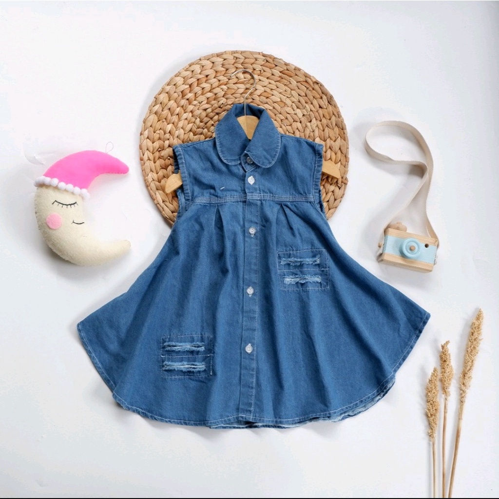 DRESS UMBRELLA DRESS ANAK 1-4th Dress Anak Jeans DRESS RIPPED / DRESS JEANS ANAK