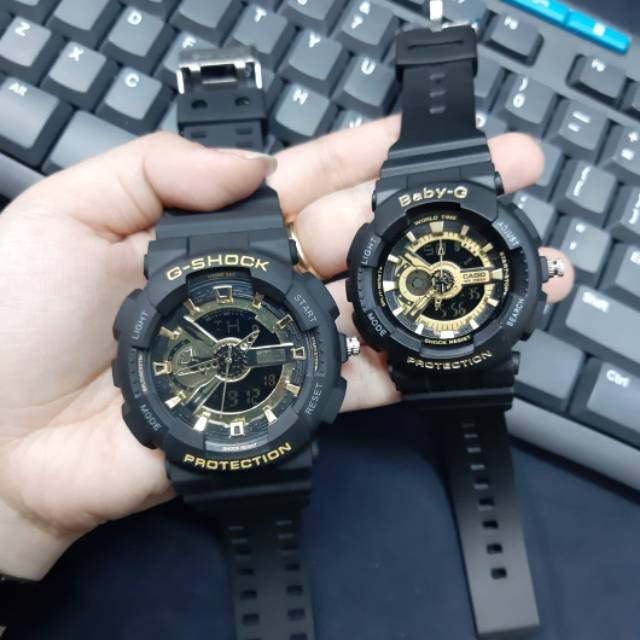 Jam Tangan Couple Casio Gshock &amp; Baby G - Jam Tangan Sepasang - Hitam