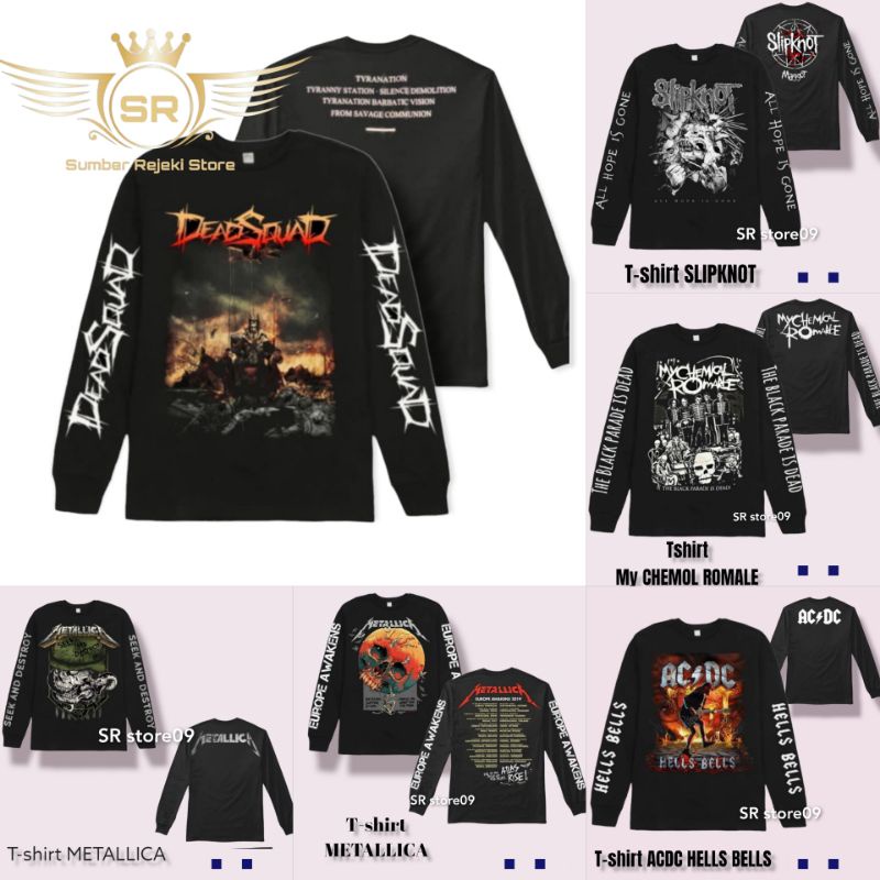 COD Kaos musik metal DEADSQUAD Lengan panjang