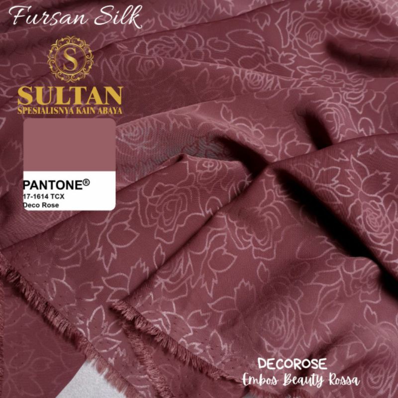 50CM EMBOS BEAUTY ROSSA FURSAN SILK  DECOROSE KAIN SULTAN