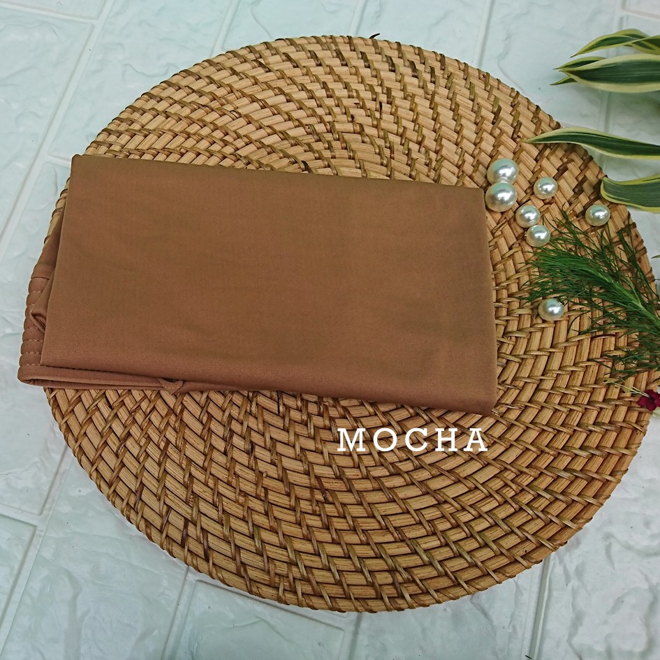 Jilbab Jersey Hijab Instan Bergo Antem Kerudung Pet Anti Tembem original-mocha