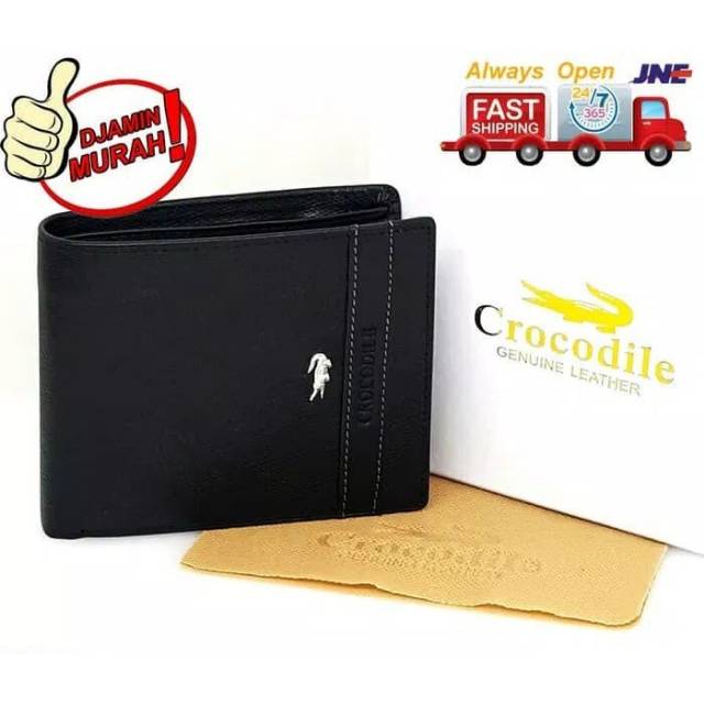 Dompet CROCODILE Asli C321-12 Dompet Kulit Asli Pria Branded Original Impor Bangkok