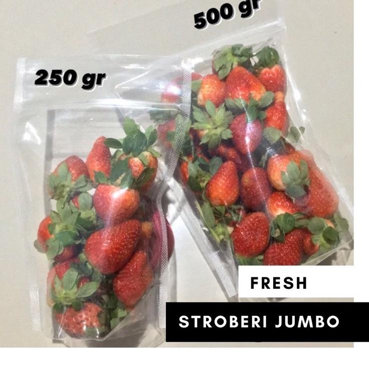 

RP0 Z STRAWBERRY SEGAR JUMBO 250 GR 500 GR - stroberi Stowbery 5auh