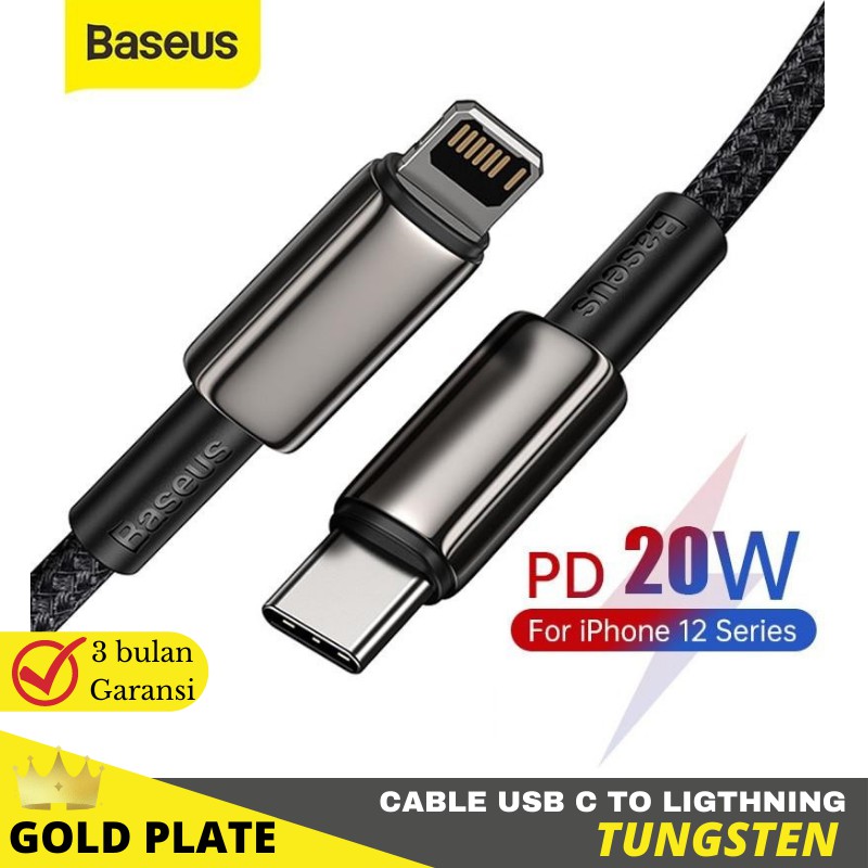 KABEL DATA IPHONE 12 BASEUS FAST CHARGING CABLE PD 20W Tungsten