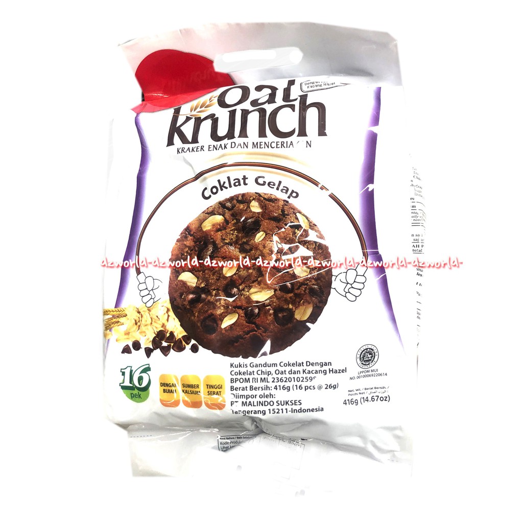 Munchy's Oat Krunch Kraker Snack Ketulan Kacang Hazel 416gr Munich Snack Cemilan