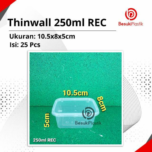 Thinwall 250ml REC / Box Thinwall 250ml / Kotak Thinwall 250ml / Box 250ml / Box Snack 250ml
