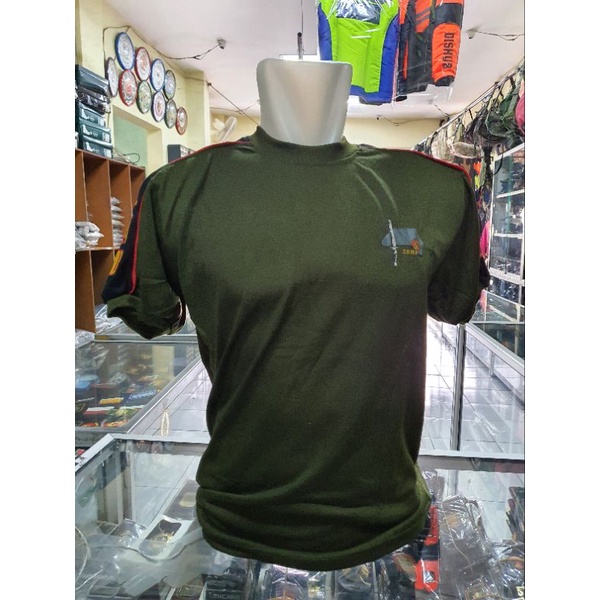 Kaos Kombinasi ZENI AD hijau - Kaos ZENI AD pundak tulisan