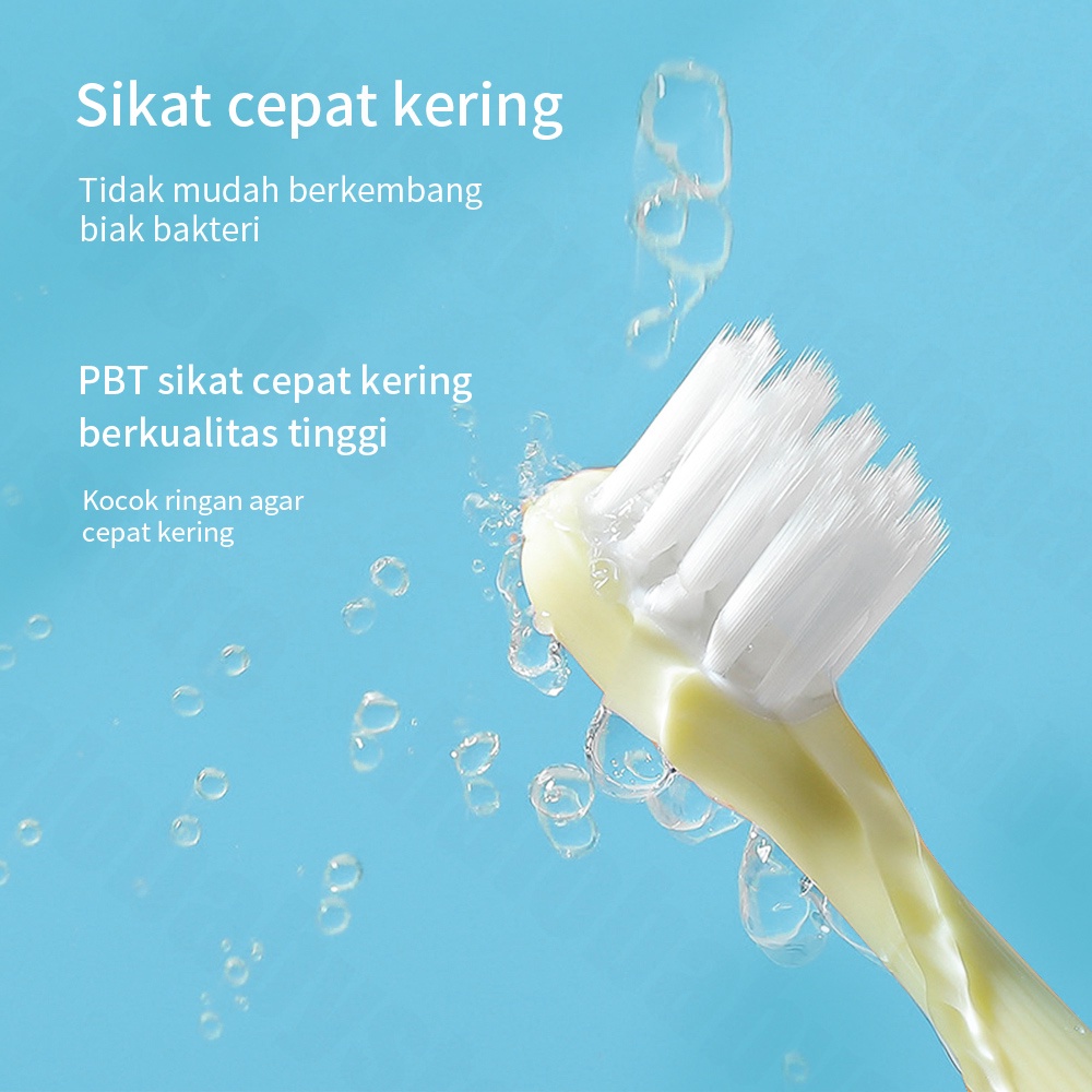 Halobaby Sikat Gigi anak bayi lembut untuk 2-6 Tahun/Kids Toothbrush 3 pcs