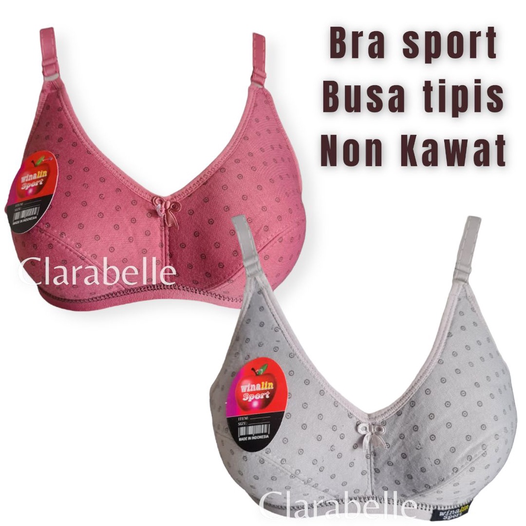 Bra Sport Harian Busa Tipis Tanpa Kawat WN