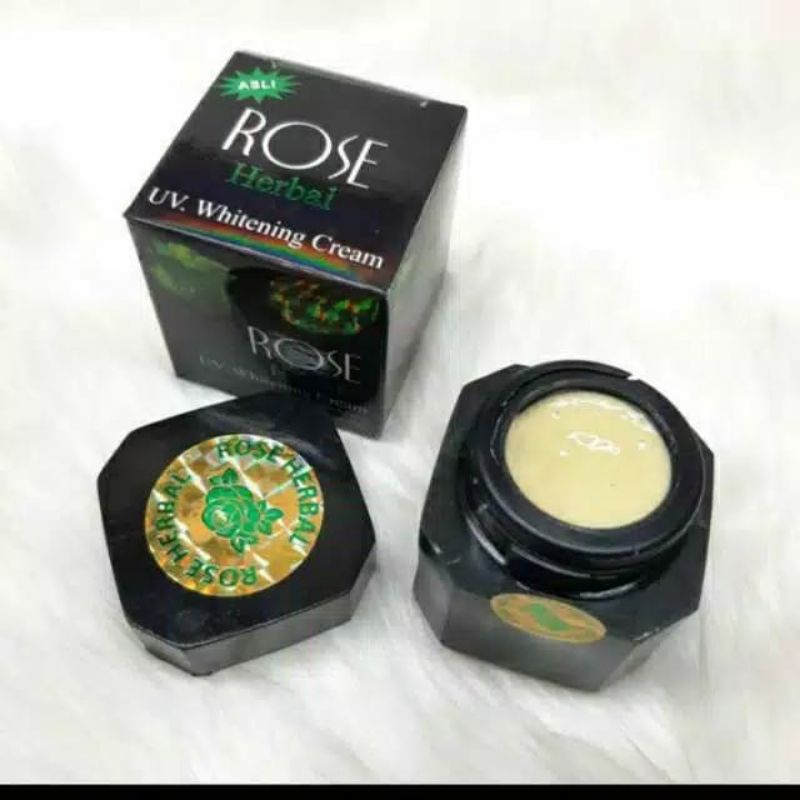 Cream Rose Herbal Box Hitam 12 Pcs