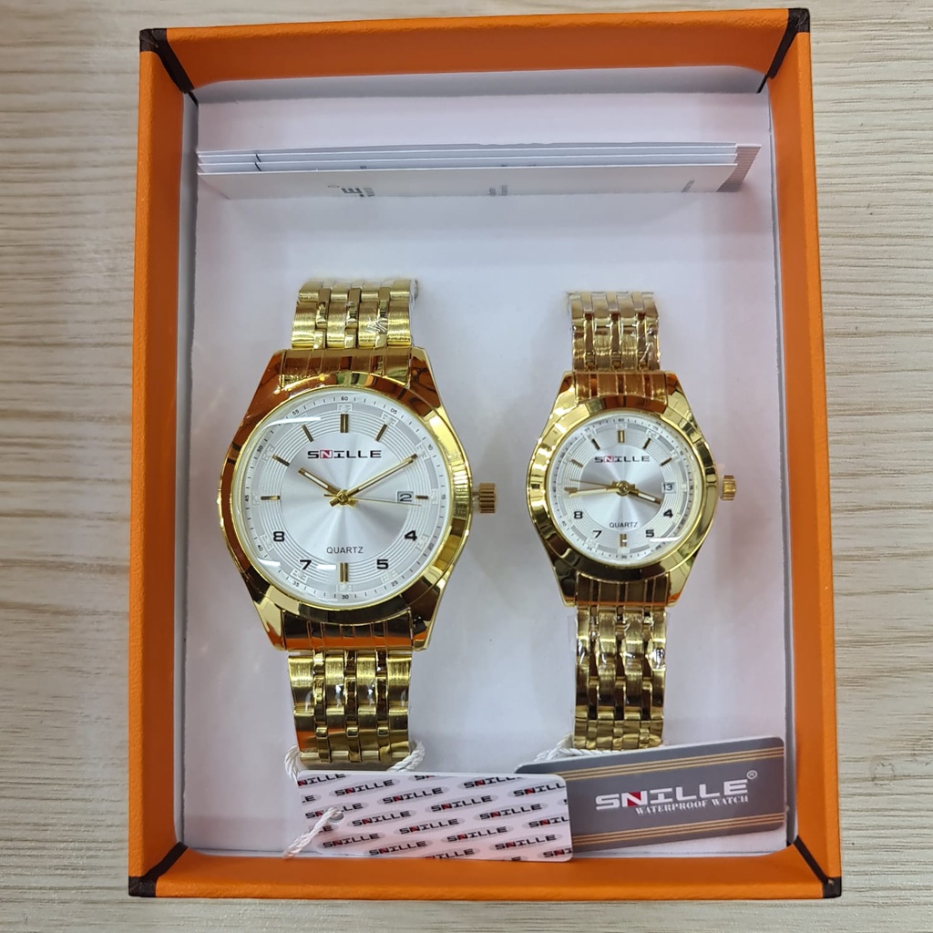 SNILE COUPLE EDITION/JAM TANGAN COUPLE SNILLE RANTAI STAINLESS/JAM TANGAN ORIGINAL/