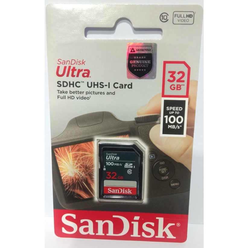 SanDisk SD Card SDHC 32GB 100MB/s-SDCARD 32GB 100 MBPS CLASS 10