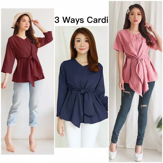 Chamele Blouse Wanita Dengan 3 Model Multifungsi / 3 Ways Blouse 2221/2222/2224