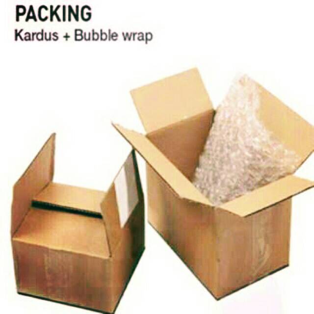 

Kardus + Bubble wrap, Proteksi saat pengiriman