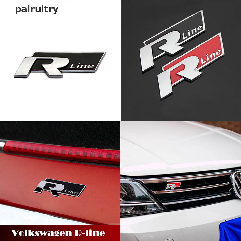 Stiker Emblem / Badge R-LINE Bahan Metal Untuk Bagasi Mobil VW CC GTI Passat PRT