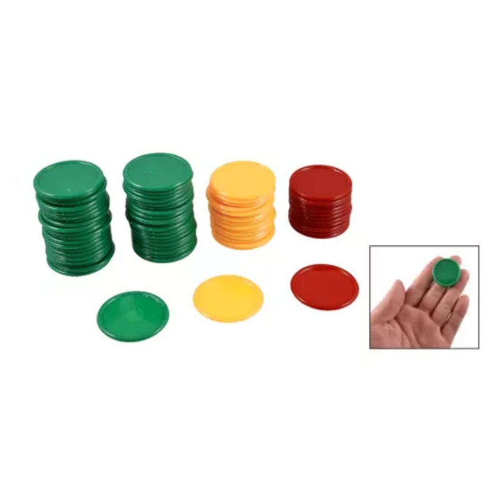 Minicart Mahjong Chip Koin Chip Polos isi 68 pcs - MC800