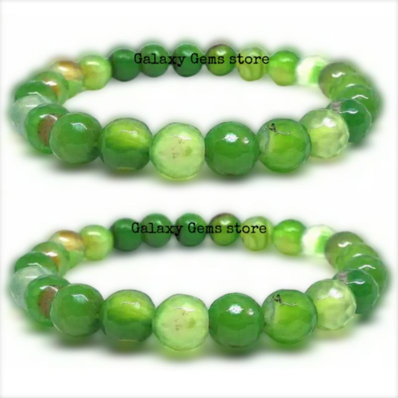 GELANG BATU ALAM ASLI AKIK LUMUT HIJAU