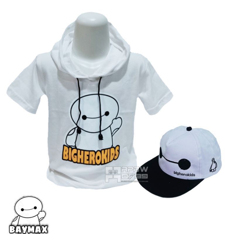 Baju hoodie anak BAYMAX gratis tas selempang topi - baju anak