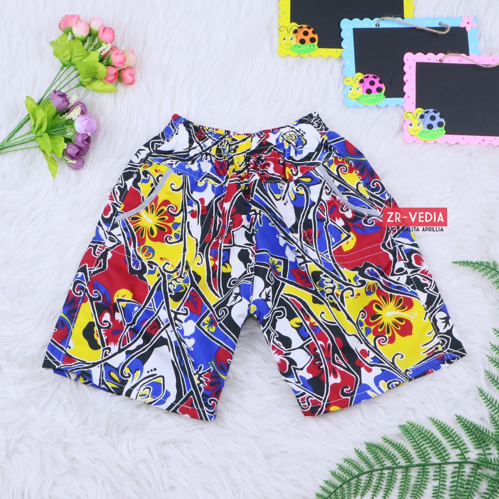 Raline Pants Kids uk 4-5 tahun / Celana Pendek Harian Anak Laki Perempuan Hawai Pants Bawahan