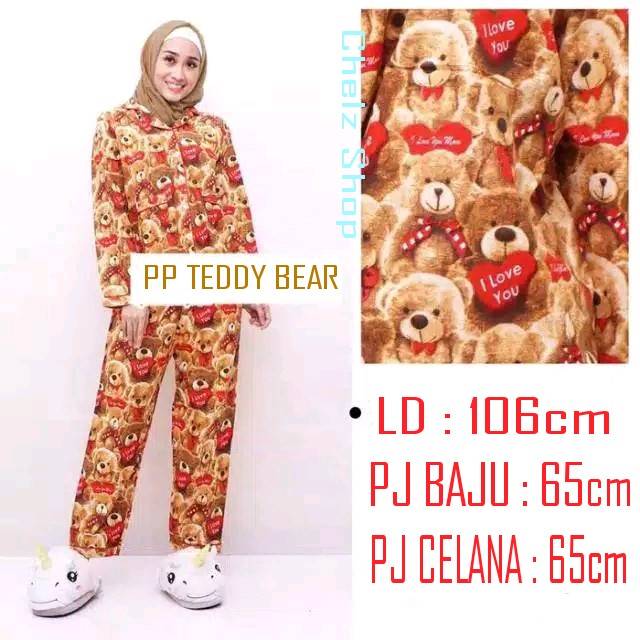 Baju Tidur Cewek/Wanita Piyama Pajamas Dewasa Motif Karakter PP